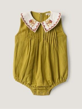 Lali Kids Sophia Romper in Chartreuse